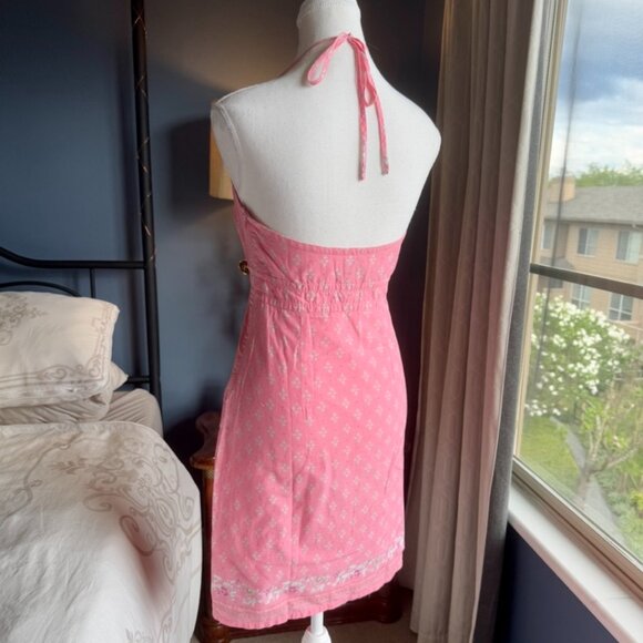 Vintage Gap 100% Cotton Pink Halter Dress - Picture 6 of 13